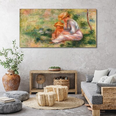 Vászonkép Anya és lánya a nyári napon