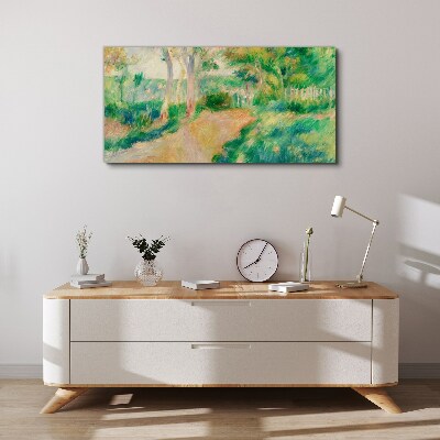 Vászonkép Nyári séta a fák között