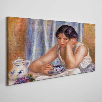 Vászonkép Gondolatok egy csésze tea mellett