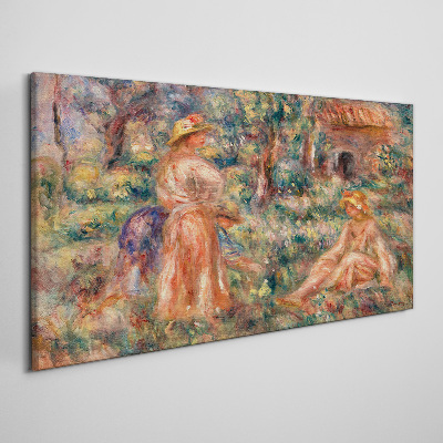 Vászonkép Nyári délután a kertben