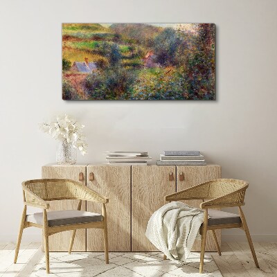 Vászonkép Vidéki táj pasztell színekben