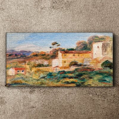 Vászonkép Táj vidéki épületekkel