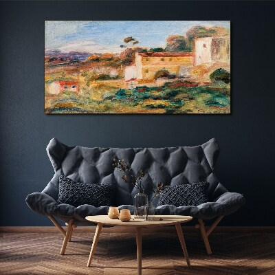 Vászonkép Táj vidéki épületekkel