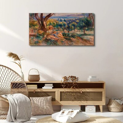 Vászonkép Anya és gyermeke a gyümölcsösben