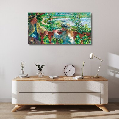 Vászonkép Nyári délután a folyón