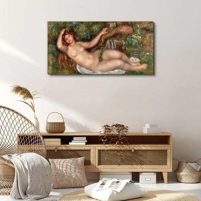 Vászonkép Fürdés a patakban