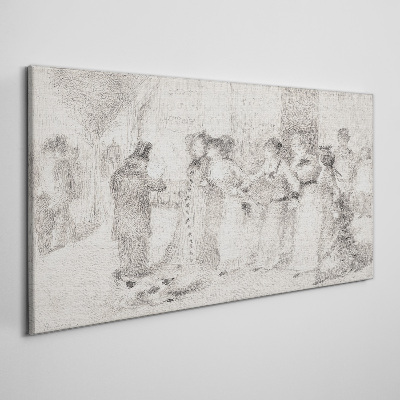 Vászonkép Jelenet a városi életből