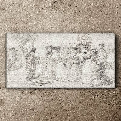 Vászonkép Jelenet a városi életből