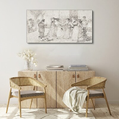 Vászonkép Jelenet a városi életből