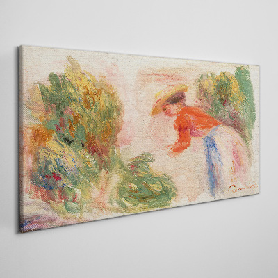 Vászonkép Munka a kertben