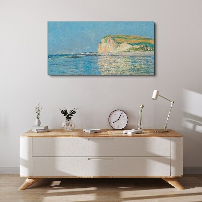 Vászonkép Tengerparti sziklák nappali fényben