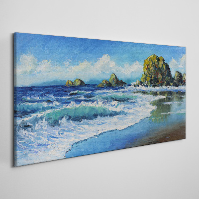 Vászonkép Nyugodt tenger egy napsütéses napon