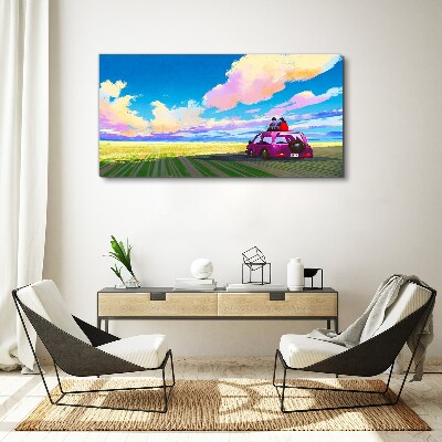 Vászonkép Utazás színes tájakon