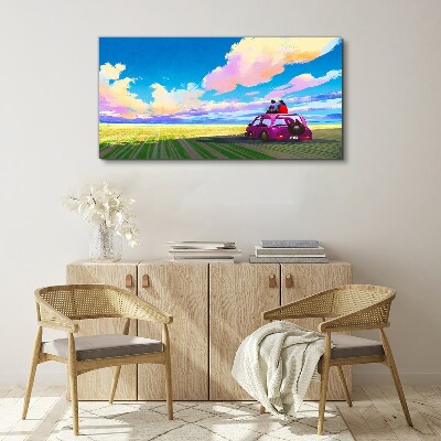 Vászonkép Utazás színes tájakon