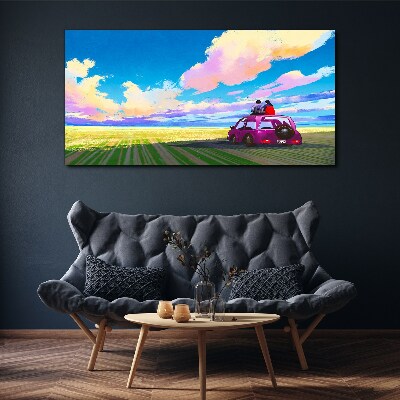 Vászonkép Utazás színes tájakon