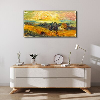 Vászonkép Arany mezők a nap alatt