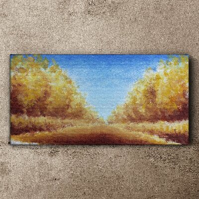 Vászonkép Arany sugárutak a nyári napsütésben