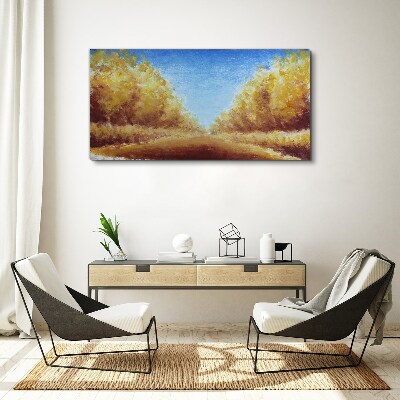 Vászonkép Arany sugárutak a nyári napsütésben