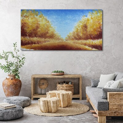 Vászonkép Arany sugárutak a nyári napsütésben