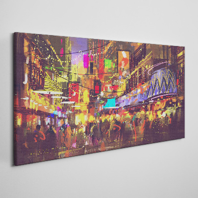 Vászonkép Éjszakai élet a városban