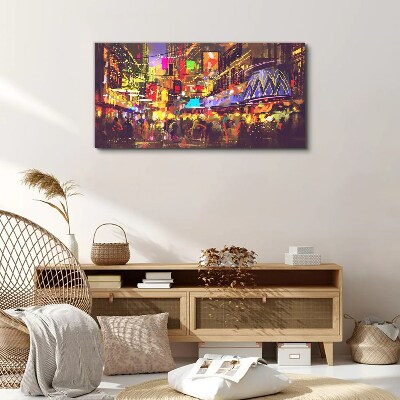 Vászonkép Éjszakai élet a városban