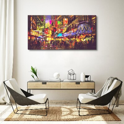 Vászonkép Éjszakai élet a városban