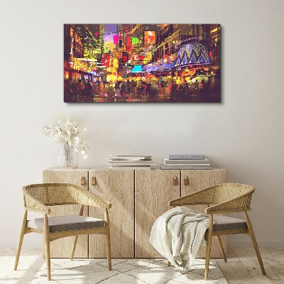 Vászonkép Éjszakai élet a városban