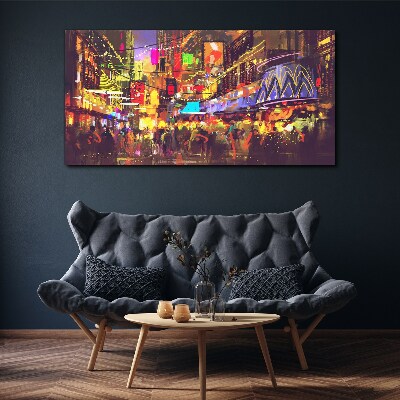 Vászonkép Éjszakai élet a városban