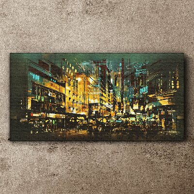 Vászonkép Éjszakai metropolisz