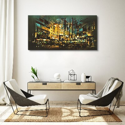 Vászonkép Éjszakai metropolisz
