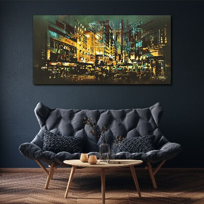 Vászonkép Éjszakai metropolisz