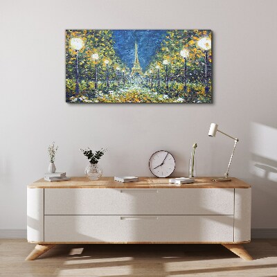 Vászonkép Este Párizsban