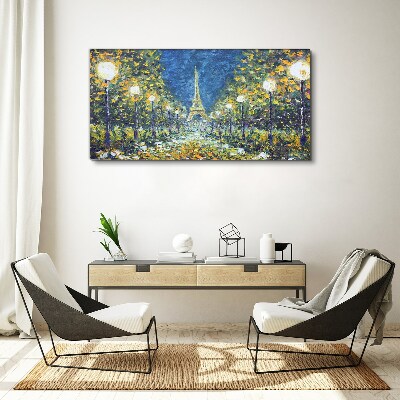 Vászonkép Este Párizsban