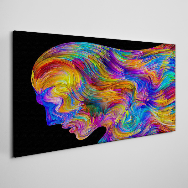 Vászonkép Színes sziluett mozgásban