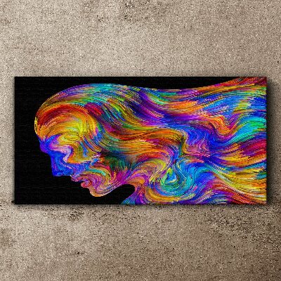 Vászonkép Színes sziluett mozgásban