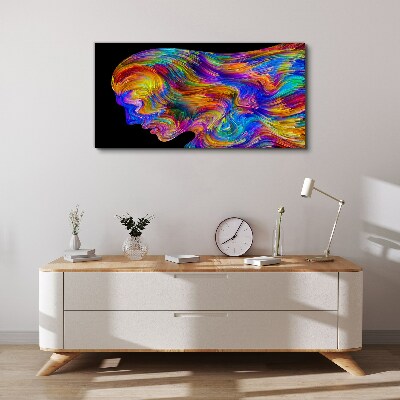 Vászonkép Színes sziluett mozgásban