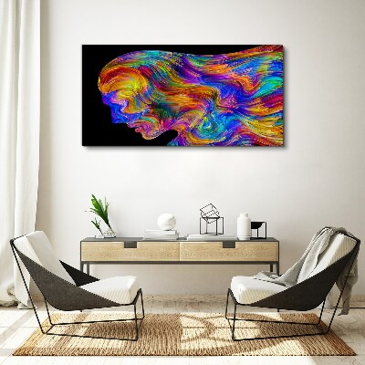 Vászonkép Színes sziluett mozgásban