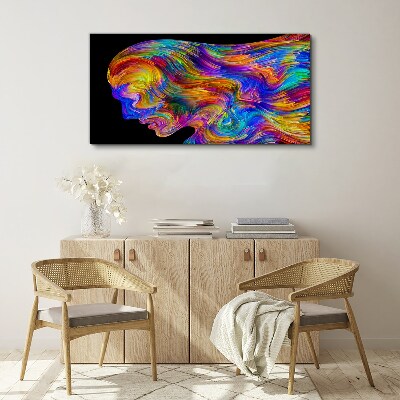 Vászonkép Színes sziluett mozgásban