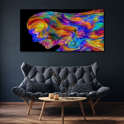 Vászonkép Színes sziluett mozgásban