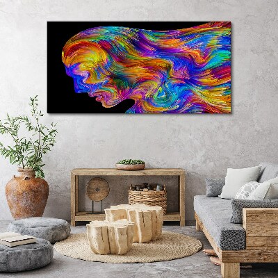 Vászonkép Színes sziluett mozgásban