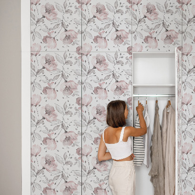 Bútor matrica Pasztell virágok