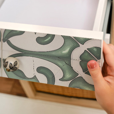 Bútorfólia Zöld díszek