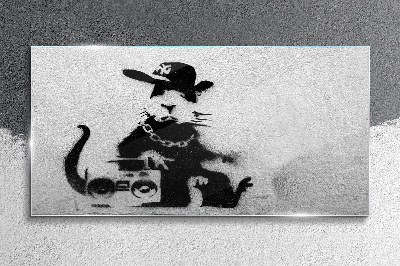 Üvegkép Hood Rat Banksy