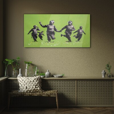 Üvegkép Rohamrendőr a Banksy Fieldben
