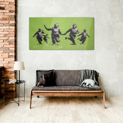 Üvegkép Rohamrendőr a Banksy Fieldben