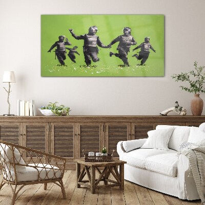 Üvegkép Rohamrendőr a Banksy Fieldben