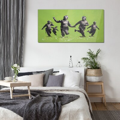 Üvegkép Rohamrendőr a Banksy Fieldben
