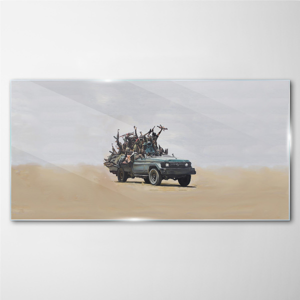 Üvegkép Banksy háború