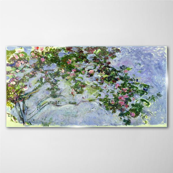 Üvegkép A rózsák Claude Monet