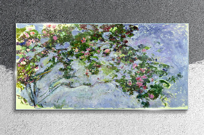 Üvegkép A rózsák Claude Monet